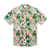 Chemise à manches courtes avec col camp et imprimé Match